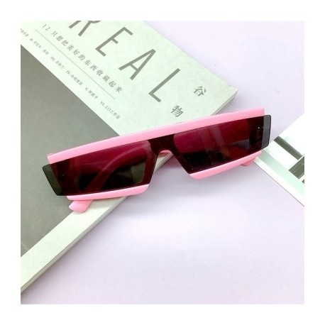 Lencsék színe: rózsaszín-szürke - 2023 Kids Fashion napszemüvegek egyrészes szabálytalan keretű napszemüvegek fiúknak