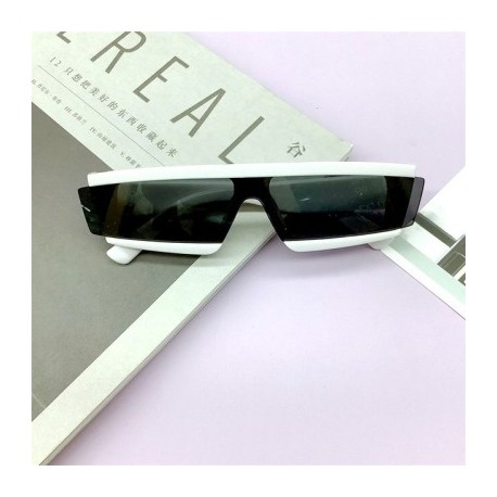 Lencsék színe: fehér-szürke - 2023 Kids Fashion napszemüvegek egyrészes szabálytalan keretű napszemüvegek fiúknak