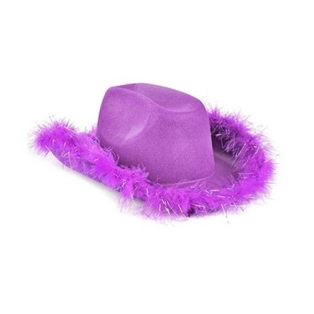 Szín: lila - Western Cowboy kalap toll luxus széles karimájú cowgirl sapka Y2k Rózsaszín lányka lány születésnapi