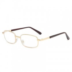 Keret színe: arany-150 - KLASSNUM Férfi Nagyító Olvasószemüveg Luxus Négyzet Fém Keret Retro Anti Blue Light Szemüvegek