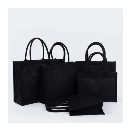 Szín: kék-S - Női összecsukható, újrafelhasználható bevásárlótáskák élelmiszerekhez Zsákvászon jutából