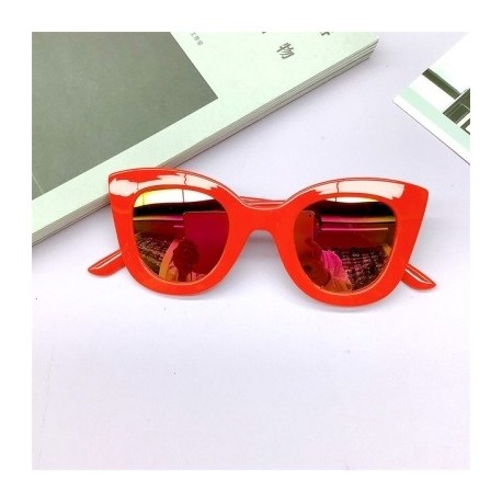 Lencsék színe: piros - KLASSNUM Fashion Kids Cat Eye Napszemüvegek Vintage Oversized Nagy keretes Napszemüvegek Márka