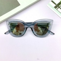 Lencsék színe: átlátszó szürke - KLASSNUM Fashion Kids Cat Eye Napszemüvegek Vintage Oversized Nagy keretes