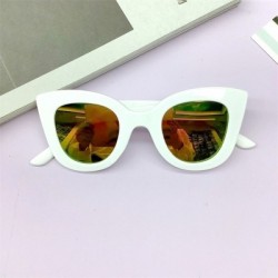 Lencsék színe: fehér - KLASSNUM Fashion Kids Cat Eye Napszemüvegek Vintage Oversized Nagy keretes Napszemüvegek Márka