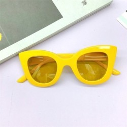 A lencsék színe: sárga - KLASSNUM Fashion Kids Cat Eye Napszemüvegek Vintage Oversized Nagy keretes Napszemüvegek Márka