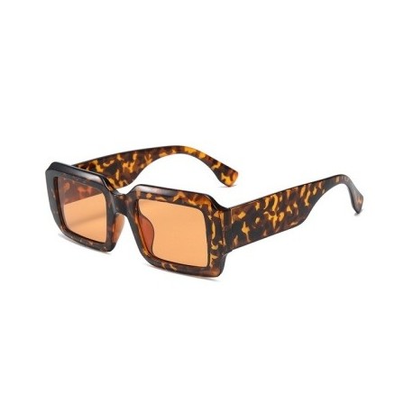 Lencsék színe: Leopárd tea - Vintage, téglalap alakú napszemüvegek férfi fekete négyzet alakú széles lábú