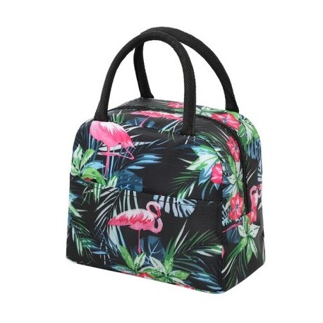 Szín: fekete madár - Ebédtáska fogantyúja Vacsora szigetelő kézitáska Hűtőtasak Női Gyerekek Ebéddoboz Piknik