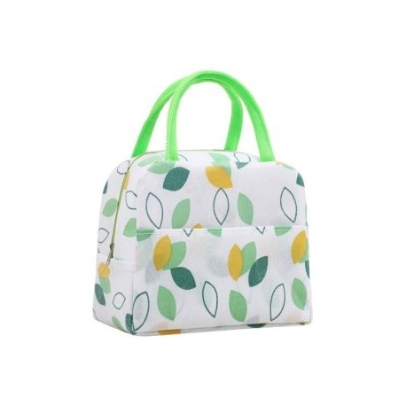Szín: zöld levél - Ebédtáska fogantyúja Vacsora szigetelő kézitáska Hűtőtasak Női Gyerekek Ebéddoboz Piknik