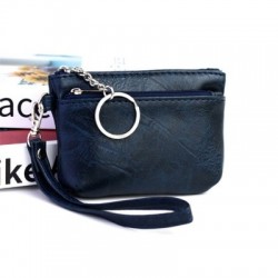 Szín: sötétkék - Karkötő pénztárca Női pénztárcák Vékony puha PU bőr kuplung táskák érme pénztárca Női pénz