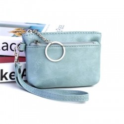 Szín: világoskék - Karkötő pénztárca Női pénztárcák Vékony puha PU bőr kuplung táskák érme pénztárca Női