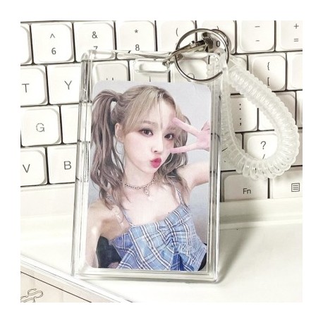 Szín: A - Átlátszó fotókártya tartó Idol Kpop Photo Sleeves Kijelzőtartó Diák hitelkártya Bankkártya Buszkártya
