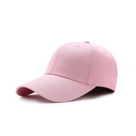 Szín: rózsaszín - Egyszínű tavaszi, nyári baseballsapka divatos szarvasbőr bársony snapback sapka kültéri egyszerű