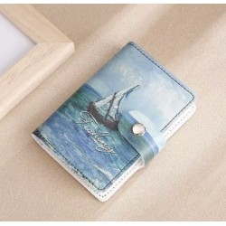 Szín: vitorlás - Több kártyahely Hitelbank IC/ID kártya birtokos jelvény Üzleti buszkártya tárolótok Olajfestmény