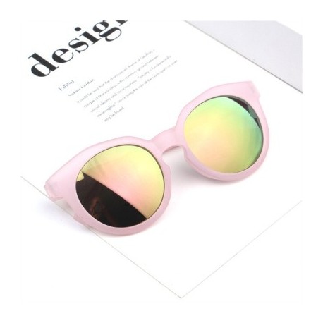 Lencsék színe: rózsaszín - 2023-as új gyerekek kerek napszemüvegek Lovely Baby Grils Fiú szemüvegek Divat Gyermek