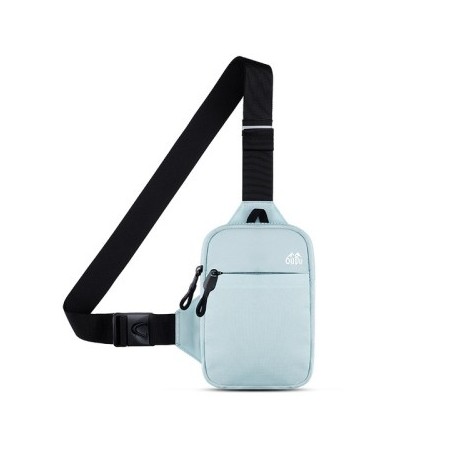 Szín: ég kék - Alkalmi férfi válltáska Nylon vízálló kültéri sport futó kerékpáros övtáska nagy kapacitású