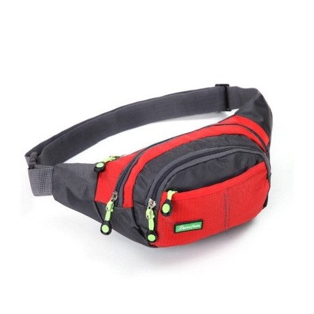Piros szín - Deréktáska Nylon Vízálló deréktáska Női Férfi Övtáska Futó Jogging Fanny Pack Sport Runner Crossbody