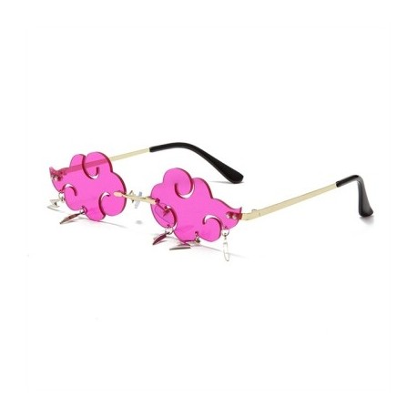 Lencsék színe: lila arany - Keret nélküli napszemüvegek Női Férfi Divatos Felhők Napszemüvegek ernyők UV400 Fém Luxus