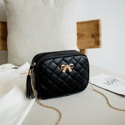 Szín: fekete-A - Kis négyzetes hordtáskák Női divat Crossbody válltáska Luxus Lánc Kézitáska Rombusz Mintás Kamera