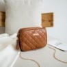Szín: barna-B - Kis négyzetes hordtáskák Női divat Crossbody válltáska Luxus Lánc Kézitáska Rombusz Mintás Kamera