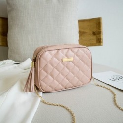 Szín: Pink-B - Kis négyzetes totes táskák női divat keresztben válltáska Luxus lánc kézitáska Rombusz mintás kamera