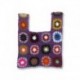 Szín: lila-32x26cm - Női Boho Szövött Tote Nyári Strand kézitáska Virágos kézzel készített szövés válltáskák