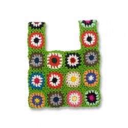 Szín: zöld-32x26cm - Női Boho Szövött Tote Nyári Strand kézitáska Virágos kézzel készített szövés válltáskák