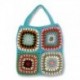 Szín: égszínkék-25x25cm - Női Boho Szövött Tote Nyári Strand kézitáska Virágos kézzel készített szövés