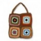 Szín: barna-25x25cm - Női Boho Szövött Tote Nyári Strand kézitáska Virágos, kézzel készített szövés válltáskák