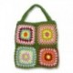Szín: zöld - 25x25 cm - Női Boho Szövött Tote Nyári Strand kézitáska Virágos kézzel készített szövés válltáskák