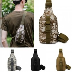 Szín: Barna - Taktikai melltáska Crossbody EDC sport válltáska katonai trekking csomag támadótáska túrázáshoz