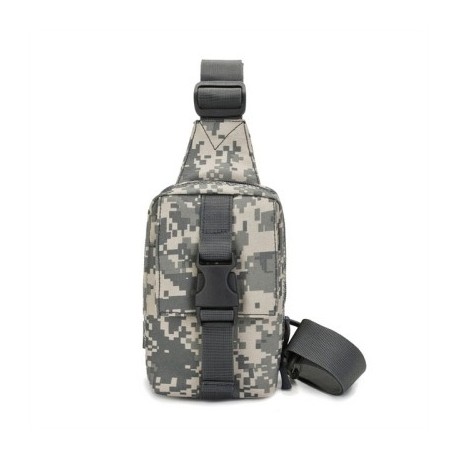 Szín: Szürke - Taktikai melltáska Crossbody EDC sport válltáska katonai trekking csomag rohamtáska túrázáshoz