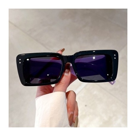 Lencsék színe: fekete-lila-szürke - Női Szögletes Napszemüveg Klasszikus Széles Lábak Árnyékoló 2023 Vintage Férfi