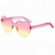 Lencsék színe: rózsaszín sárga - Színátmenetes, szív alakú napszemüvegek női márkatervezők utazáshoz, vezetéshez,