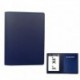Szín: sötétkék - Útlevéltartó borító Női Férfi Vintage üzleti azonosító hitelkártya tartó csomag PU