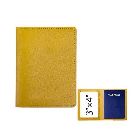 Szín: sárga - Útlevéltartó borító Női Férfi Vintage üzleti azonosító hitelkártya tartó csomag PU pénztárcák