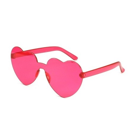 Lencsék színe: Rózsa vörös - Szerelem szív alakú napszemüvegek női keret nélküli, színezett átlátszó lencsék