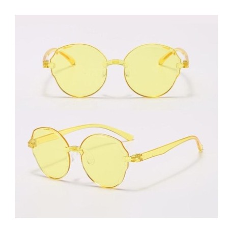 Lencsék színe: sárga2 - Szerelem szív alakú napszemüvegek női keret nélküli, színezett átlátszó lencsék színes