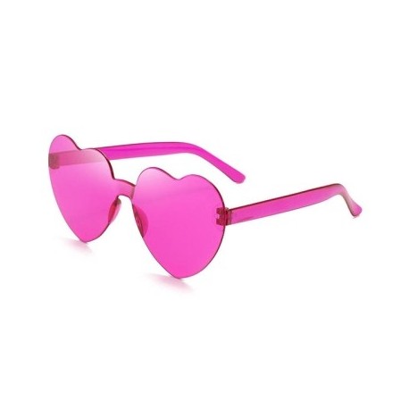 Lencsék színe: lila2 - Szerelem szív alakú napszemüvegek Női keret nélküli, színezett átlátszó lencsék színes