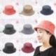 Szín: Szürke - 1 db Unisex farmer mosott retro vödörsapka összecsukható pamut halászsapka alkalmi nyári szabadtéri