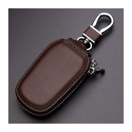 Szín: kávé - Uniszex PU bőr kulcstartó tok autókulcs pénztárcákhoz Férfi kulcstartó Házvezetőnő Kulcsok Szervező