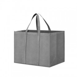 Szín: szürke 41x26x33cm - Női összehajtható bevásárlótáska, újrafelhasználható Eco nagy, unisex szövet nem szőtt