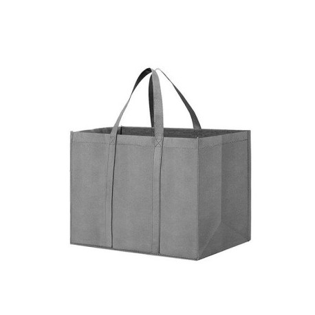 Szín: szürke 41x26x33cm - Női összehajtható bevásárlótáska, újrafelhasználható Eco nagy, unisex szövet nem szőtt