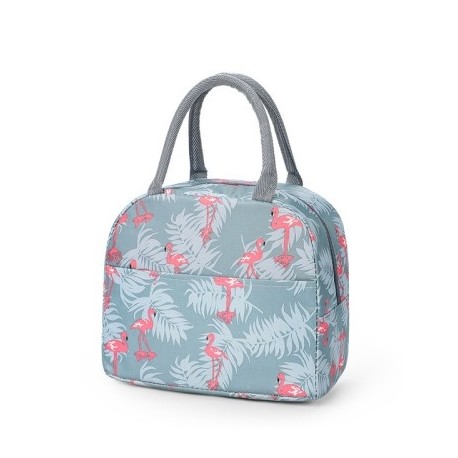 Szín: Cyan Flamingo - Hőszigetelt Ebédtáska Női Férfi Gyerek Termikus Tároló Bento Tasak Jégcsomag Szál Diákok Hűtő