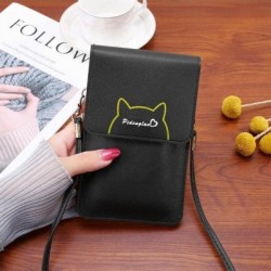 Fekete szín - Divat női kézitáska válltáska táskák érmetáska Univerzális mobiltelefon táska mobiltelefonhoz iPhone