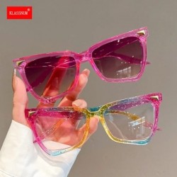 Lencsék színe: Pink Pink - KLASSNUM szabálytalan színes napszemüvegek női parti szemüvegek macskaszem nagy keretes