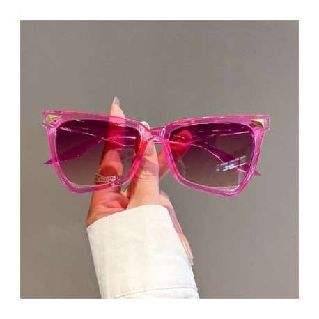 A lencsék színe: lila lila rózsaszín - KLASSNUM szabálytalan színes napszemüvegek női parti szemüvegek macskaszem nagy