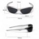 Lencsék színe: B-Gradient Purple - Divat Ezüst Y2K Sport napszemüvegek Női Férfi Punk Street Goggle Napszemüvegek Férfi