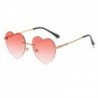Lencsék színe: Gradiens Red - Szív alakú divatos női napszemüvegek márka tervező keret nélküli napszemüvegek női