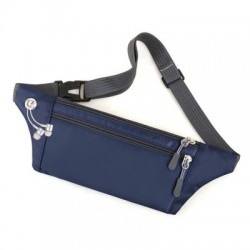 Szín: sötétkék - Férfi női deréktáska Crossbody táska nejlon vízálló futó sport Fanny Pack mobiltelefon pénztárca