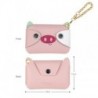 Szín: rózsaszín - Aranyos macska kutya varrás pénztárca kártyatartó bőr női érme pénztárca kulcstartó fejhallgató
